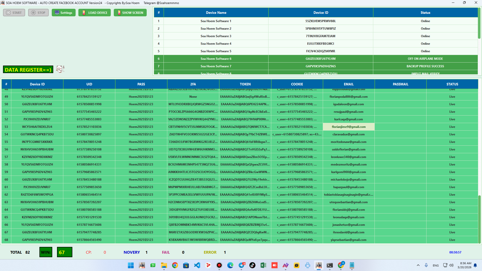 Tool Create Facebook Account  39.0.1 Update 25/07/2026
